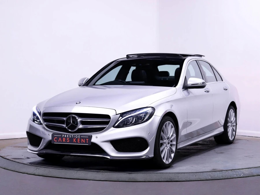 Mercedes-Benz C Class 2.1 C220d Amg Line Premium Plus Saloon Diese RE66KWF Silver #5