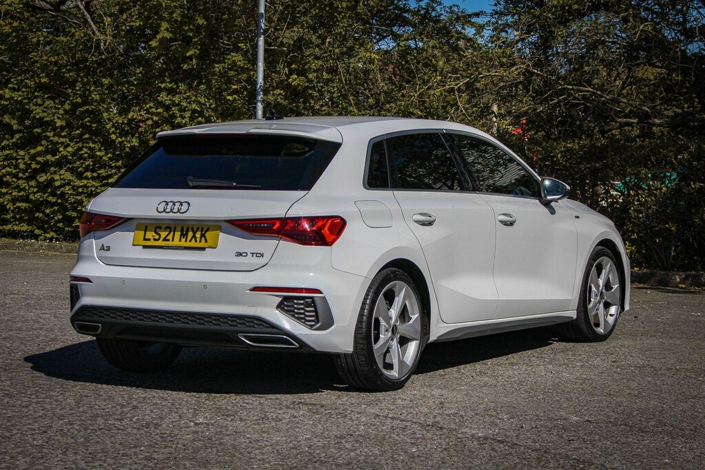 Audi A3 2.0 Tdi 30 S Line Sportback Euro 6 Ss LS21MXK White #4
