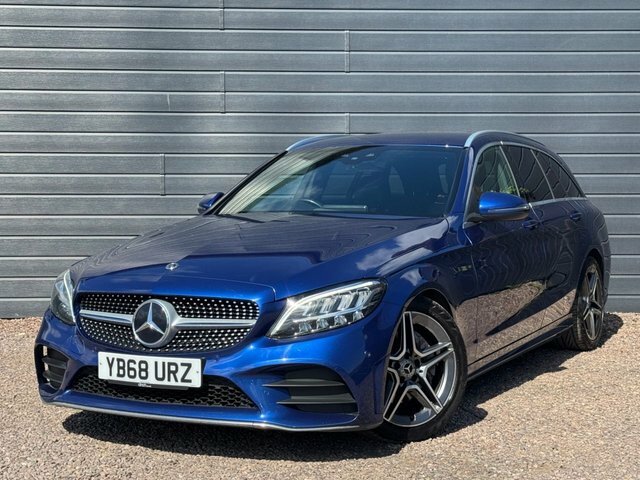 Mercedes-Benz C Class 2018 2.0 C220d Amg Line Estate G-tronic YB68URZ Blue #4