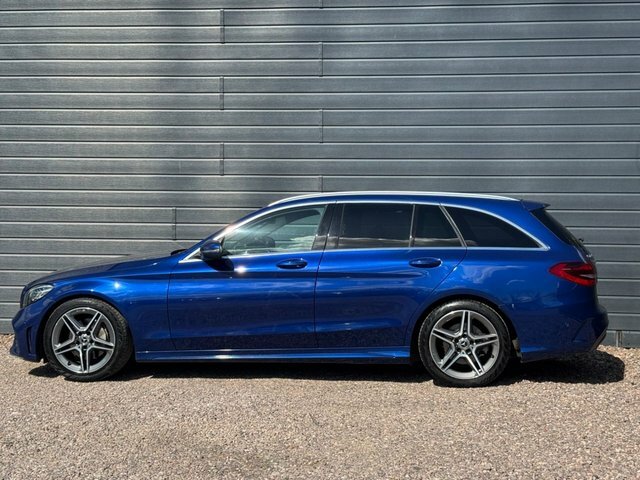 Mercedes-Benz C Class 2018 2.0 C220d Amg Line Estate G-tronic YB68URZ Blue #6