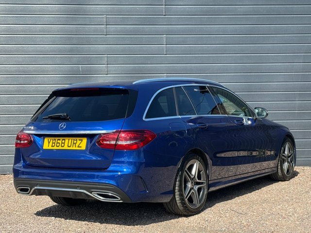 Mercedes-Benz C Class 2018 2.0 C220d Amg Line Estate G-tronic YB68URZ Blue #5