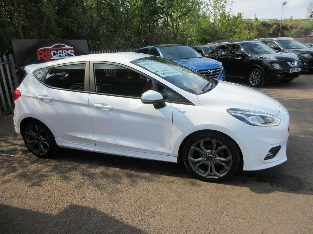 Ford Fiesta Hatchback 1.0T Ecoboost St-line Euro 6 Ss BX68XFN White #5