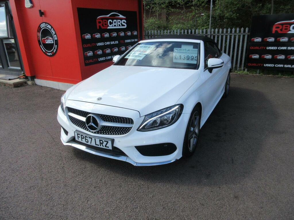 Mercedes-Benz C Class Convertible 2.0 C200 Amg Line Cabriolet Euro 6 S FP67LRZ White #3