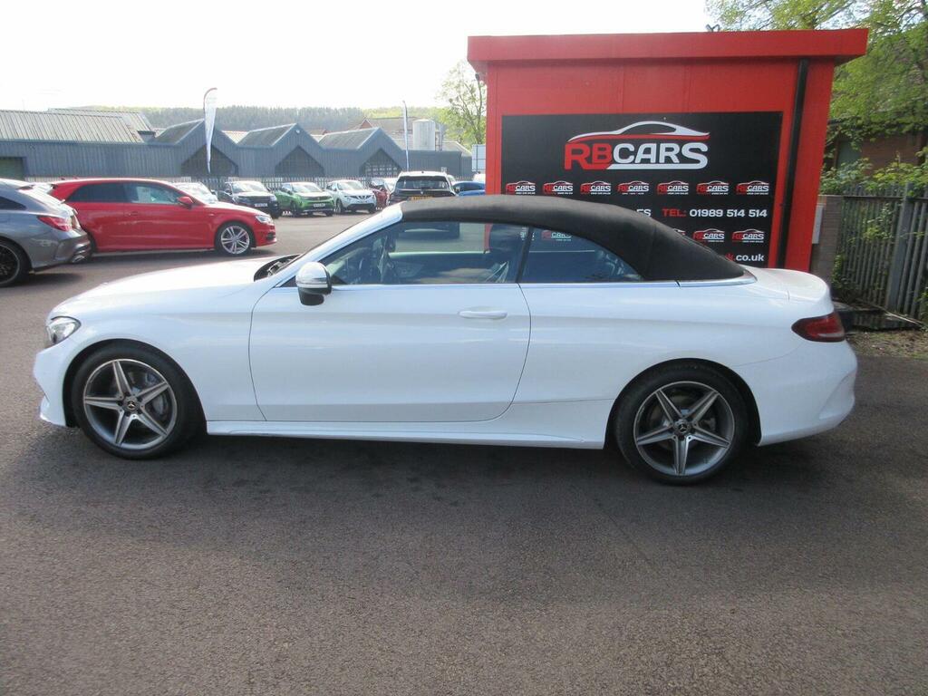 Mercedes-Benz C Class Convertible 2.0 C200 Amg Line Cabriolet Euro 6 S FP67LRZ White #4