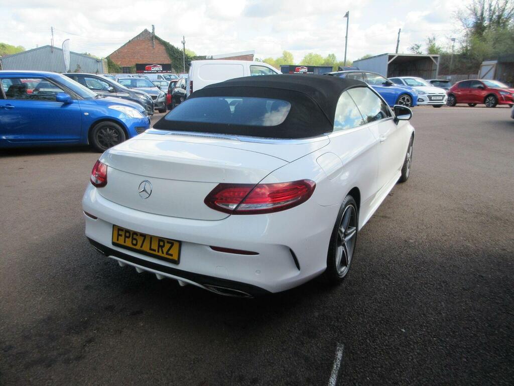 Mercedes-Benz C Class Convertible 2.0 C200 Amg Line Cabriolet Euro 6 S FP67LRZ White #6
