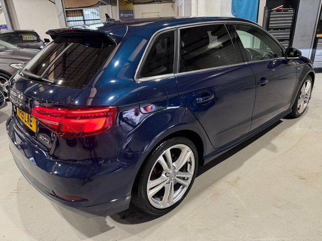 Audi A3 2019 1.6 Tdi 30 S Line Sportback S Tron YF19LAE Blue #3