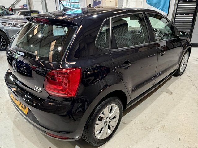 Volkswagen Polo 2014 1.4 Tdi Bluemotion Tech Se Hatchback Dies YB64OSN Black #3