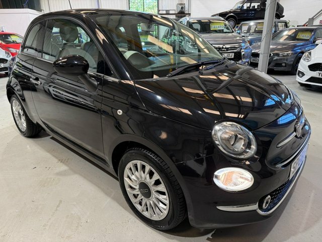 Fiat 500 2018 1.2 Lounge Hatchback Euro 6 Black