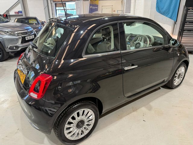 Fiat 500 2018 1.2 Lounge Hatchback Euro 6 SP68FTX Black #3
