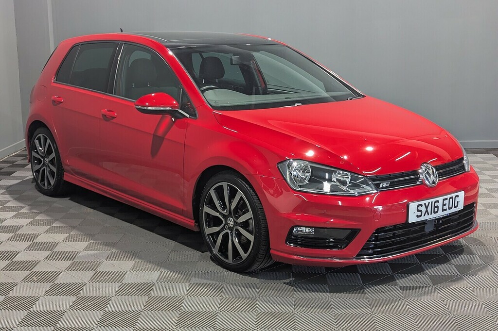 Volkswagen Golf 2.0 Tdi Bluemotion Tech R-line Edition Hatchback 5 SX16EOG Red #4