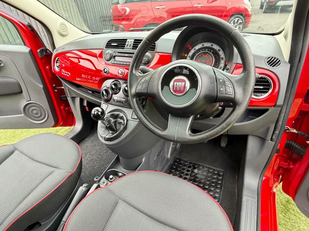Fiat 500 1.2 Lounge Hatchback Euro 6 Ss WO64NCY Red #3