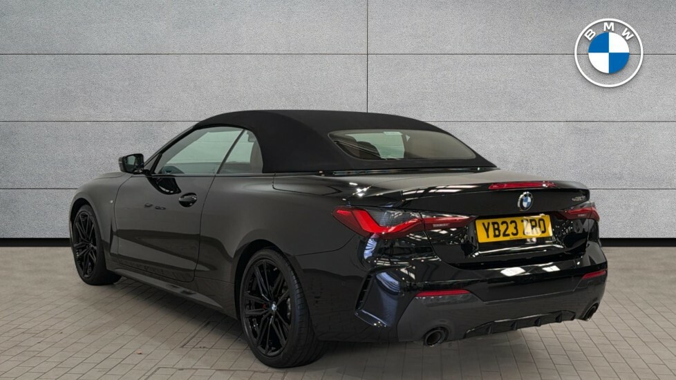 BMW 4 Series 420I M Sport Convertible YB23ZRO Black #4