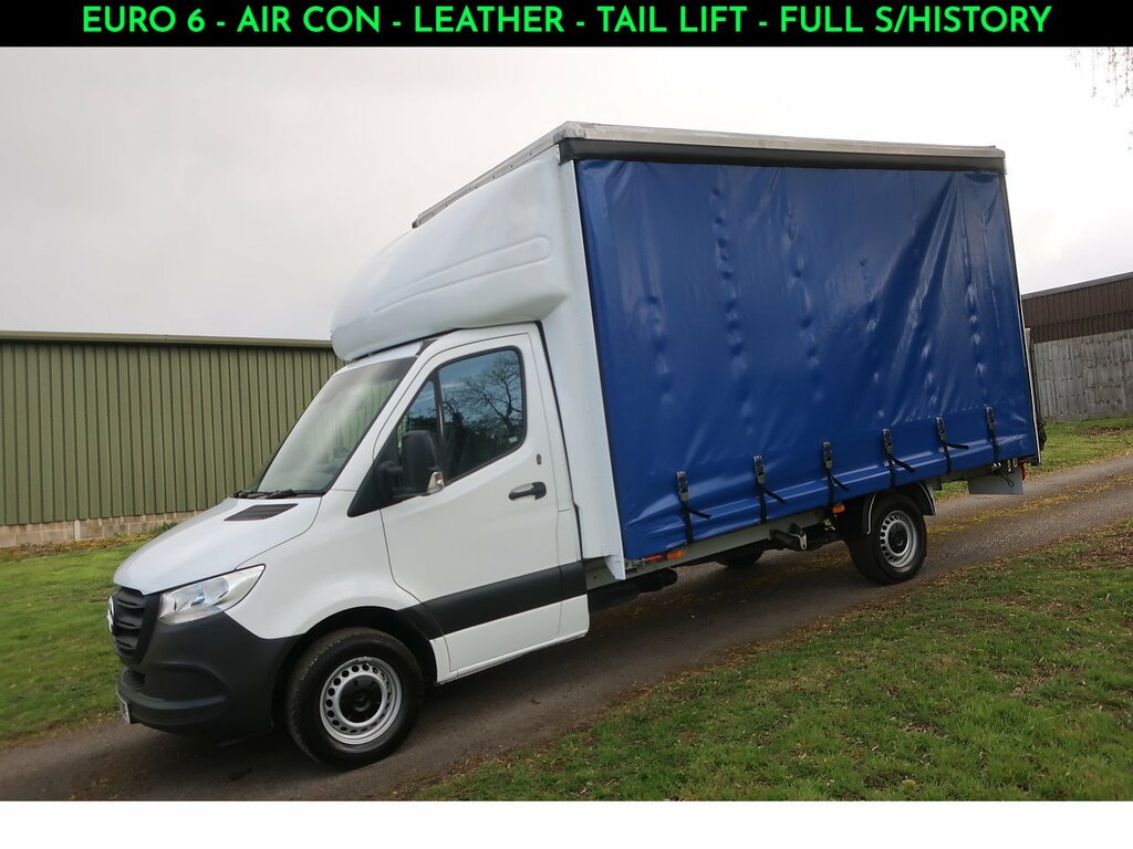 Mercedes-Benz Sprinter 2.1 316 Cdi L3 Curtain Side With Tail Lift Rwd Eur White