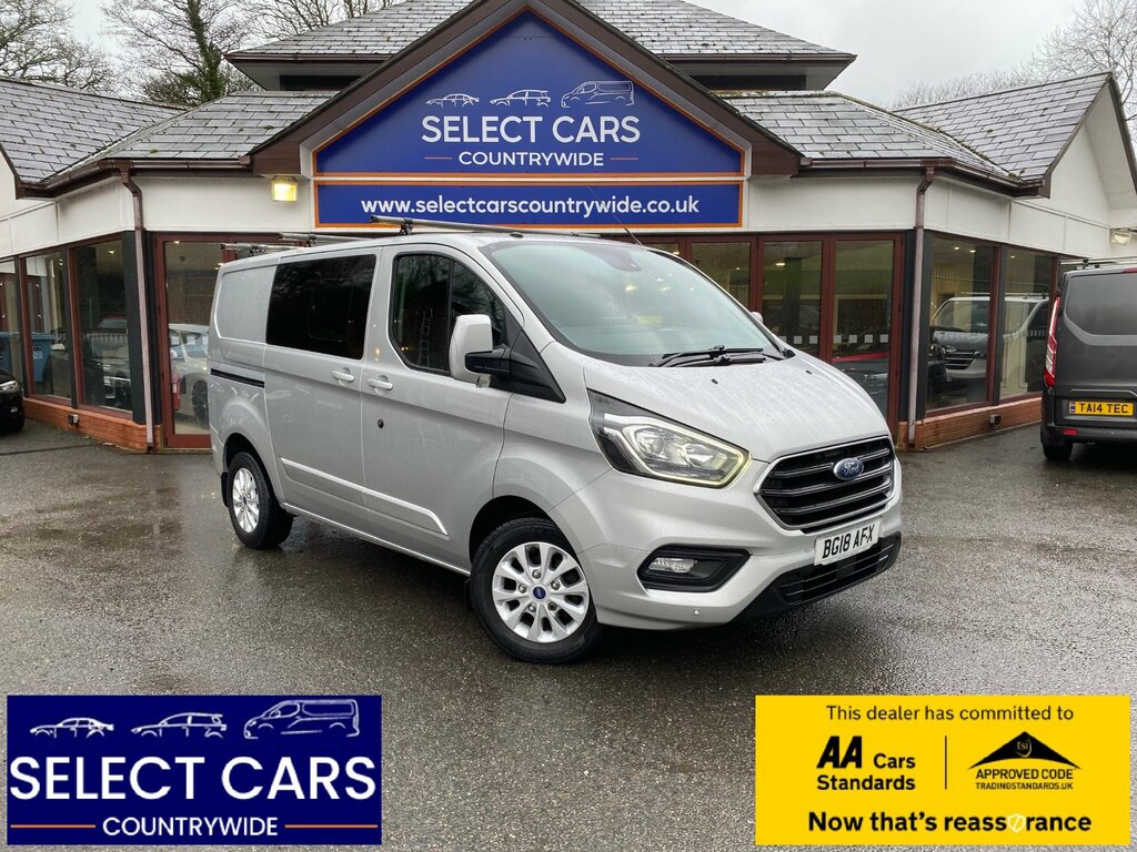 Ford Transit Custom 2.0 300 Ecoblue Limited Crew Van Double Cab Di Silver