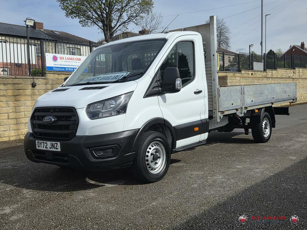 Ford Transit Custom 2.0 350 Ecoblue Leader Dropside DY72JNZ White #6