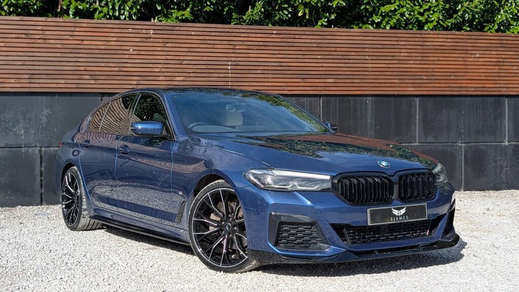 BMW 5 Series 2020 2.0 520D Mht M Sport Saloon Hybrid Blue #3