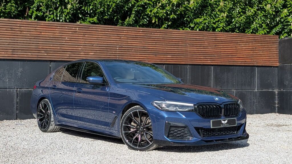BMW 5 Series 2020 2.0 520D Mht M Sport Saloon Hybrid Blue #4