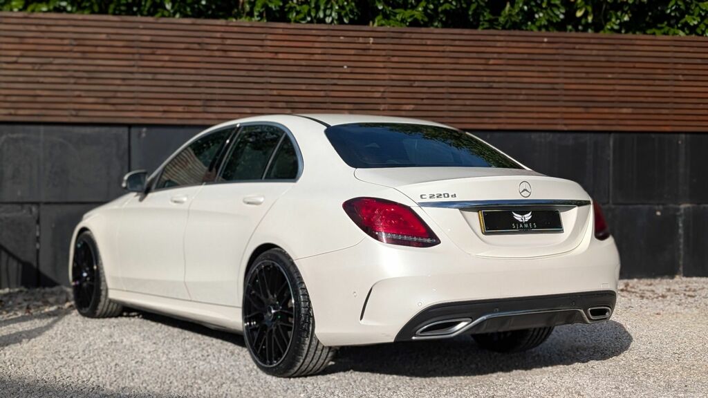 Mercedes-Benz C Class 2019 2.0 C220d Amg Line Premium Saloon Diese BV19WUU White #6