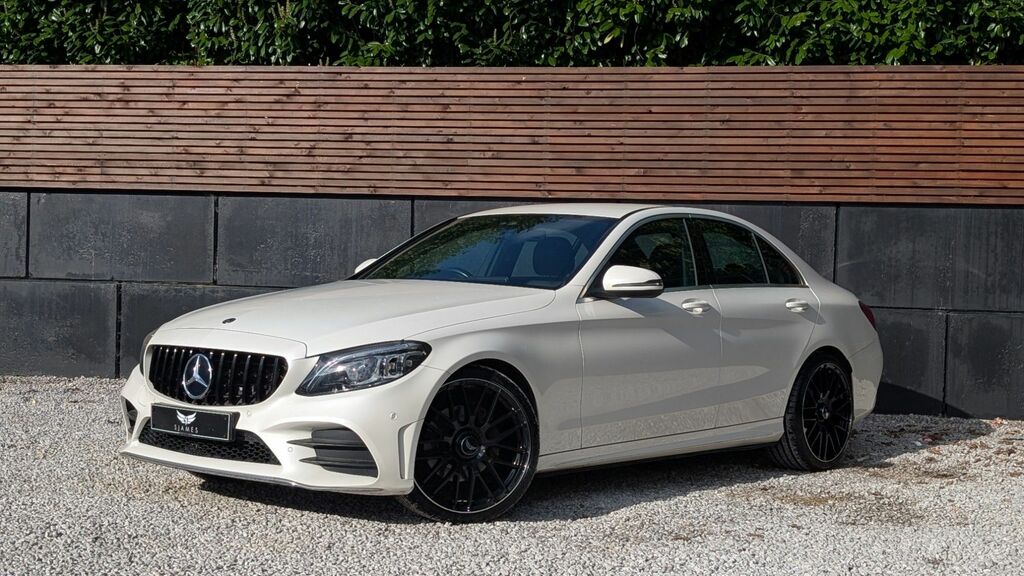 Mercedes-Benz C Class 2019 2.0 C220d Amg Line Premium Saloon Diese BV19WUU White #2