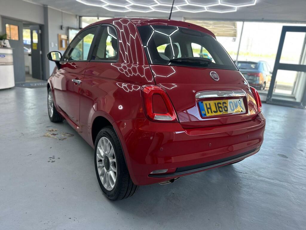 Fiat 500 Hatchback 1.2 Eco Pop Star Euro 6 Ss 2016 HJ66OWX Red #4
