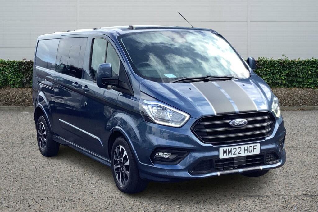 Ford Transit Custom 2.0 Ecoblue 185Ps Low Roof Dcab Sport Van Blue