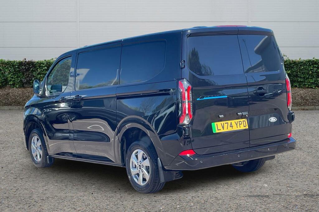 Ford Transit Custom 100Kw 65Kwh H1 Van Limited LV74YPD Black #2
