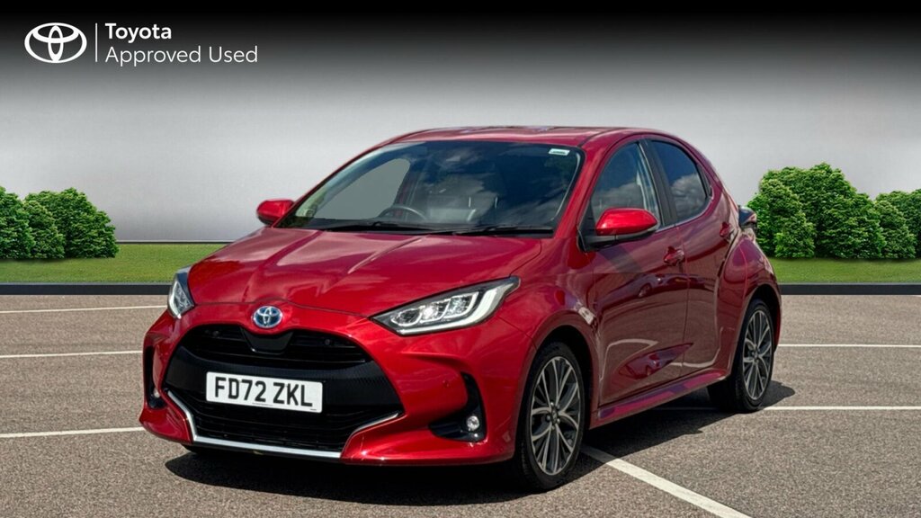 Toyota Yaris 1.5 Vvt-h Excel Hatchback Hybrid E-cvt FD72ZKL Red #3