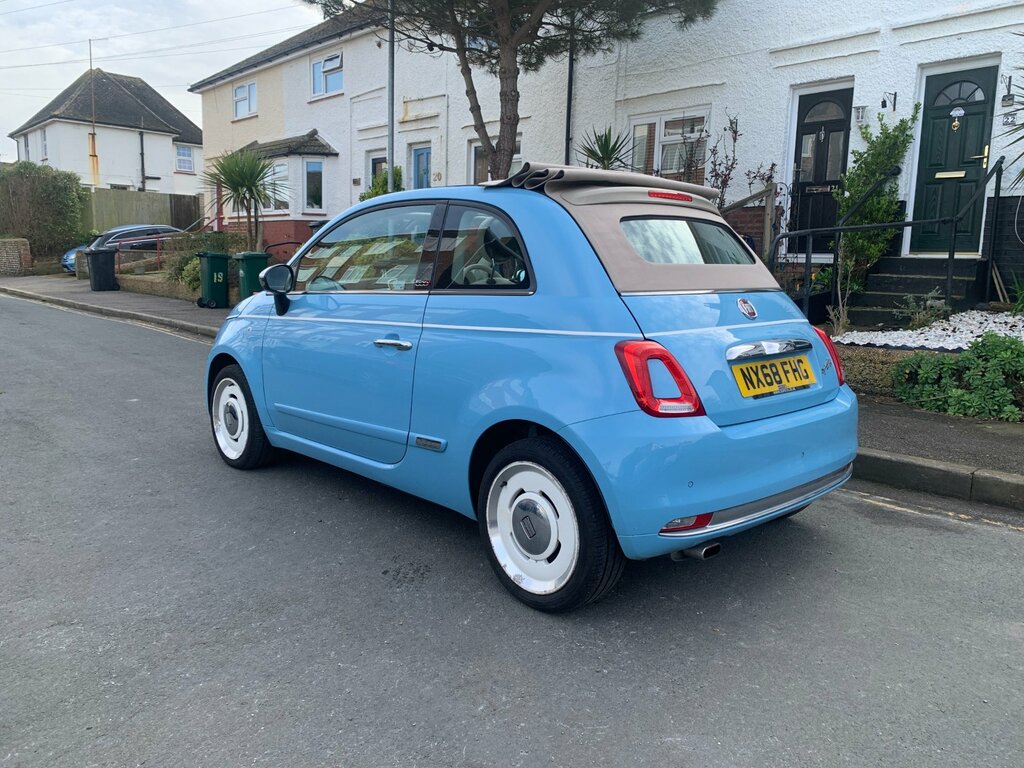 Fiat 500C 1.2 Spiaggina 58 Convertible Eur NX68FHG Blue #4