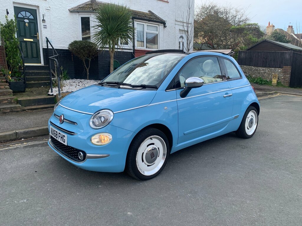 Fiat 500C 1.2 Spiaggina 58 Convertible Eur NX68FHG Blue #2