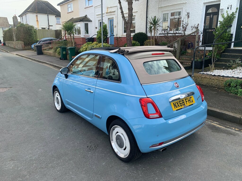 Fiat 500C 1.2 Spiaggina 58 Convertible Eur NX68FHG Blue #3