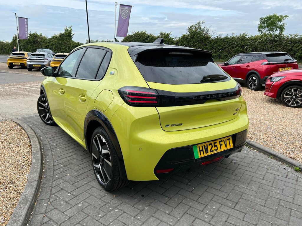 Peugeot e-208 Gt 50Kw Ev136 HW25FVT Yellow #4