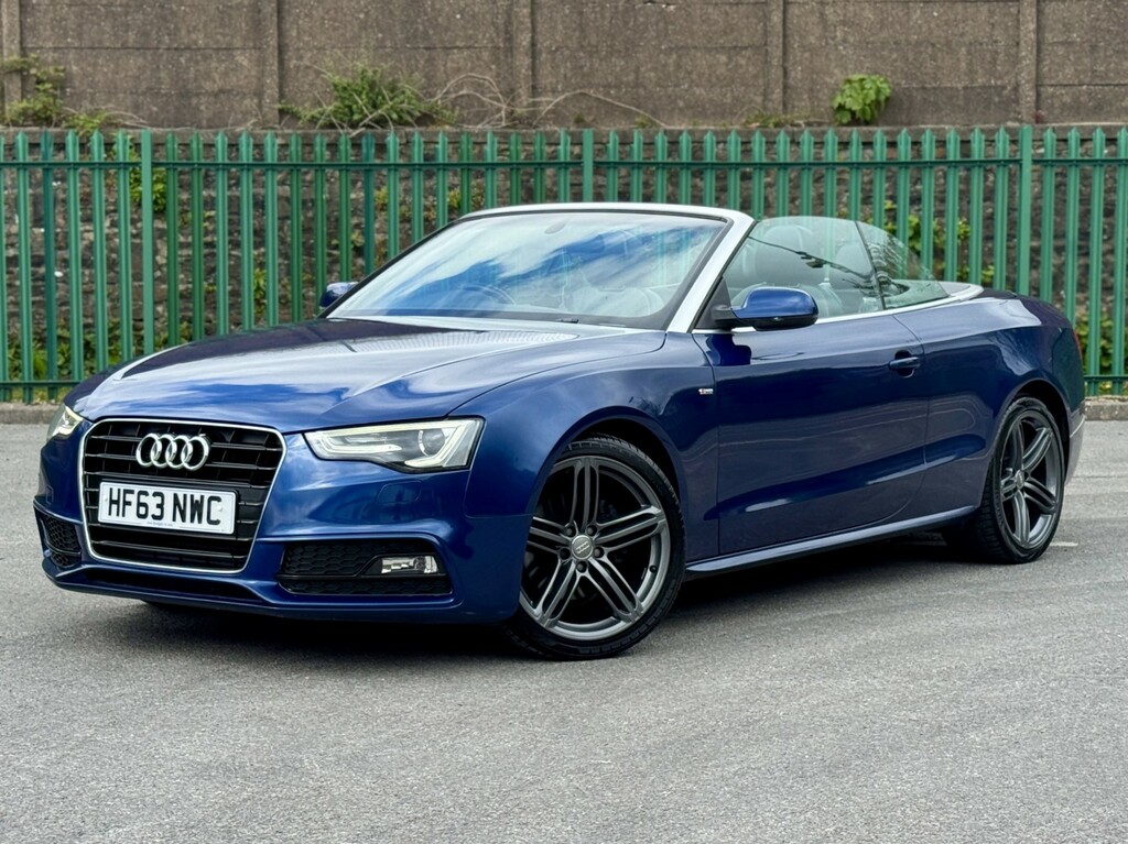 Audi A5 Convertible 2.0 Tdi S Line Special Edition 20136 HF63NWC Blue #3
