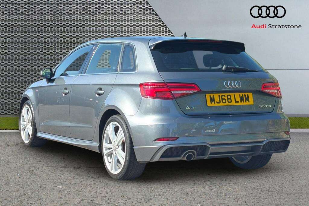 Audi A3 30 Tdi 116 S Line S Tronic 2018 MJ68LWM Grey #3