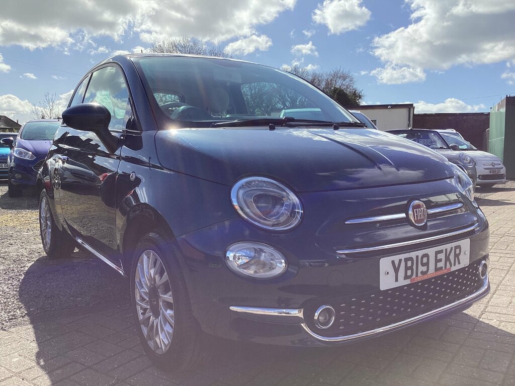 Fiat 500 1.2 Lounge Hatchback Euro 6 Ss YB19EKR Blue #2