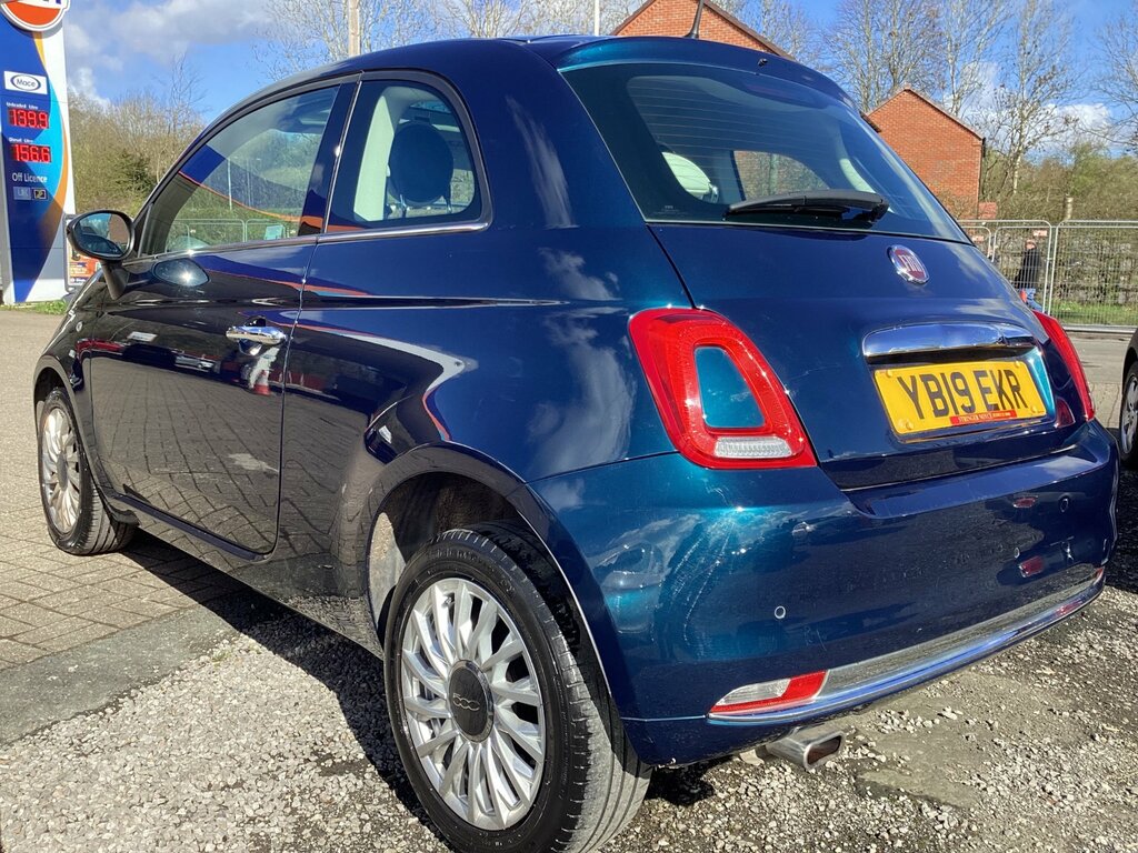 Fiat 500 1.2 Lounge Hatchback Euro 6 Ss YB19EKR Blue #4