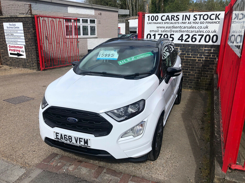 Ford Ecosport 1.0T Ecoboost St-line Suv Euro 6 EA68VFM White #3