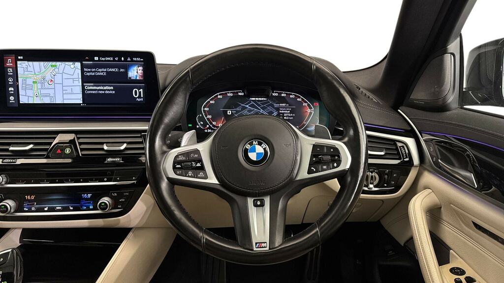 BMW 5 Series M550i Xdrive Black #5