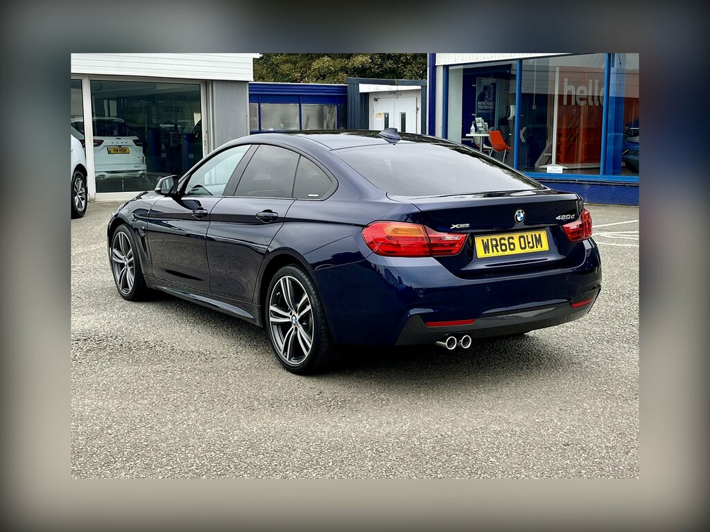 BMW 4 Series 420D 190 Xdrive M Sport Prof Media WR66OUM Blue #4