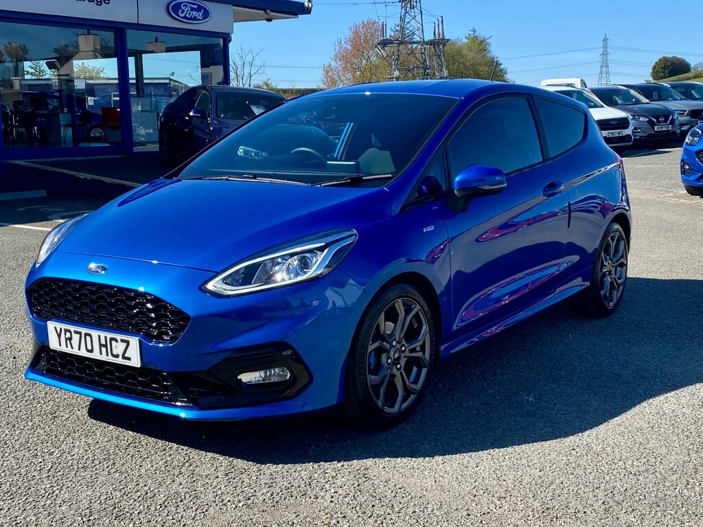 Ford Fiesta 1.0T Ecoboost St-line Edition Hatchback YR70HCZ Blue #3