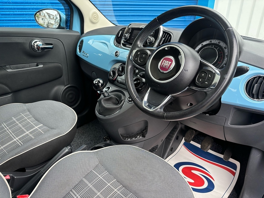 Fiat 500 1.2 Lounge Hatchback Euro 6 Ss Blue
