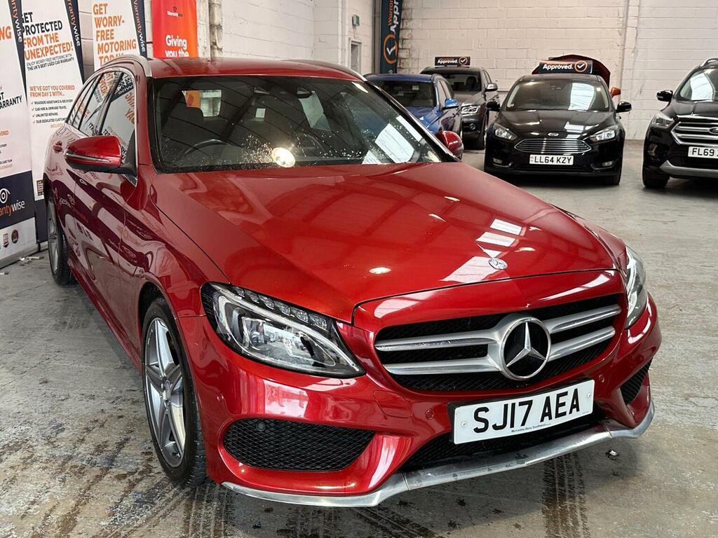 Mercedes-Benz C Class Estate 2.1 C220d Amg Line G-tronic Euro 6 Ss 5 SJ17AEA Red #4