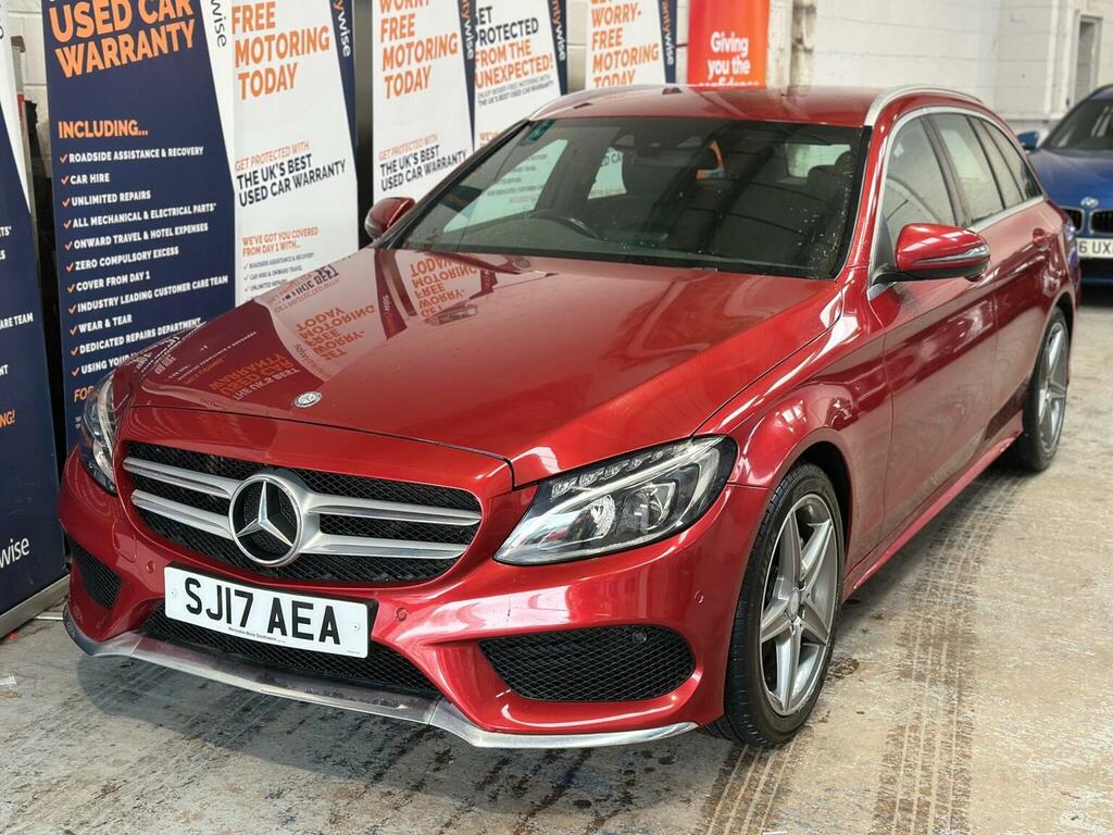 Mercedes-Benz C Class Estate 2.1 C220d Amg Line G-tronic Euro 6 Ss 5 SJ17AEA Red #3