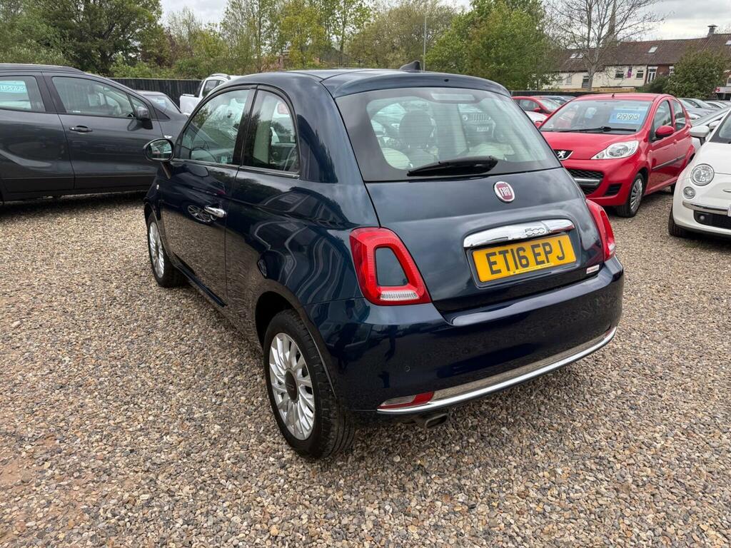 Fiat 500 Hatchback 1.2 Lounge Euro 6 Ss 201616 ET16EPJ Blue #5