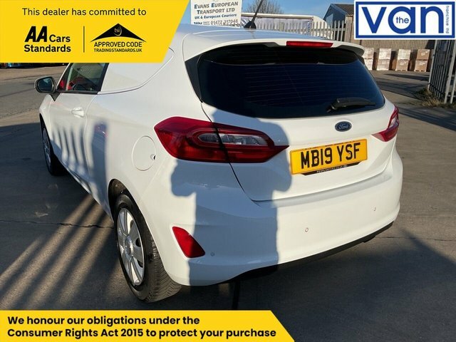 Ford Fiesta Van 1.5 Tdci Car Derived Van Eur MB19YSF White #5