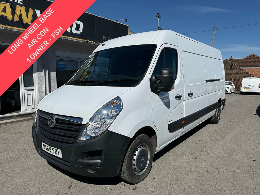 Vauxhall Movano 2.3 Cdti 3500 Lwb Air Con Panel Van Man White