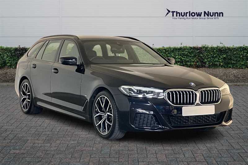 BMW 5 Series 2.0 520D Mht M Sport Touring Hybrid Ste Black