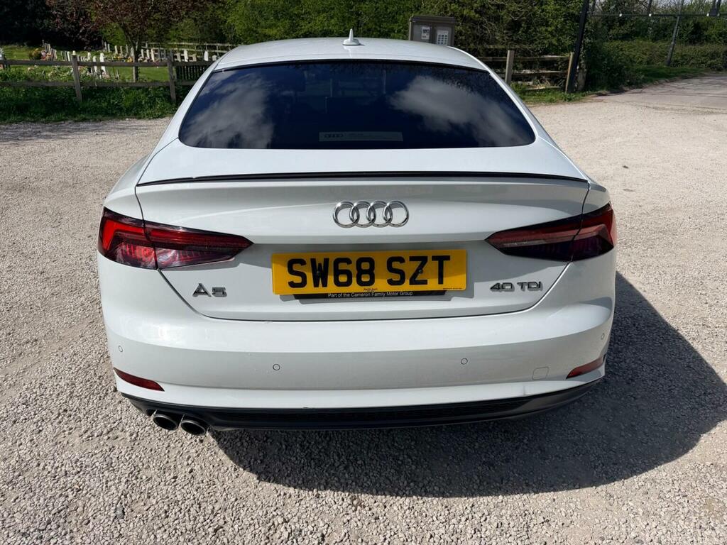 Audi A5 Hatchback 2.0 Tdi 40 Black Edition Sportback S Tro SW68SZT White #6