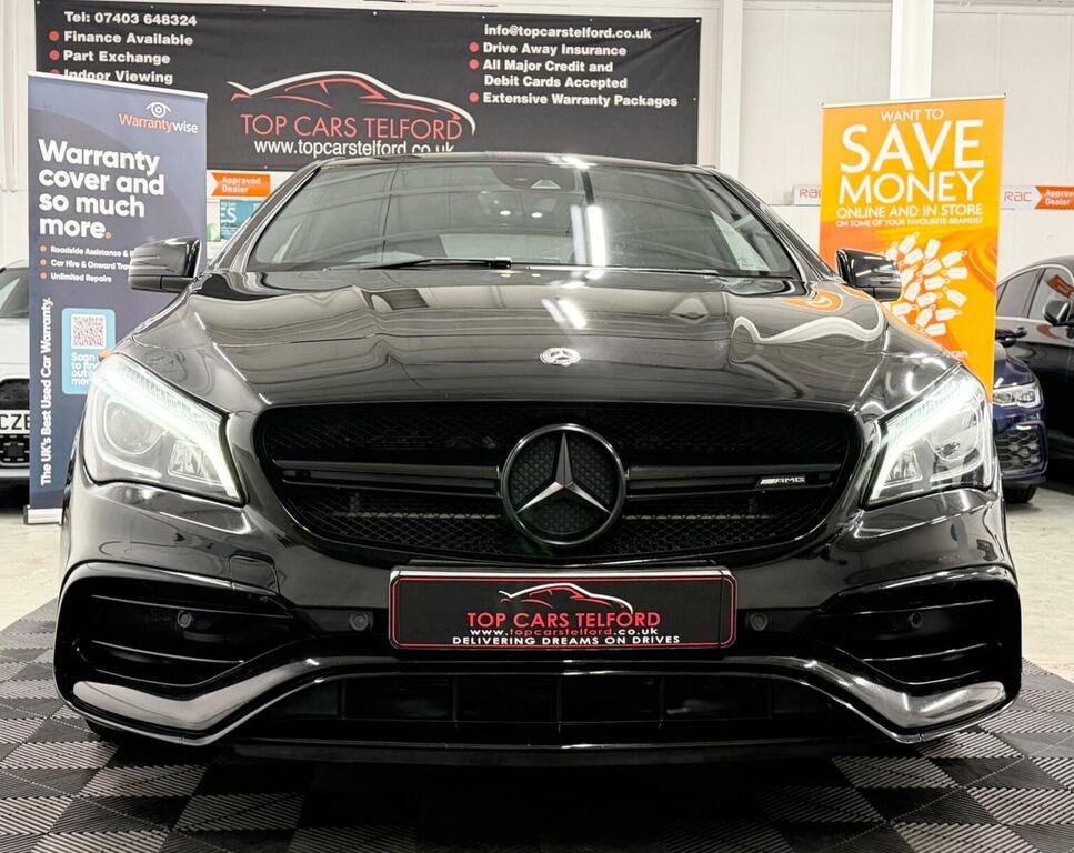 Mercedes-Benz CLA Class Saloon 2.0 Cla45 Amg Coupe Spds Dct 4Matic Euro 6 SN67VRM Black #3