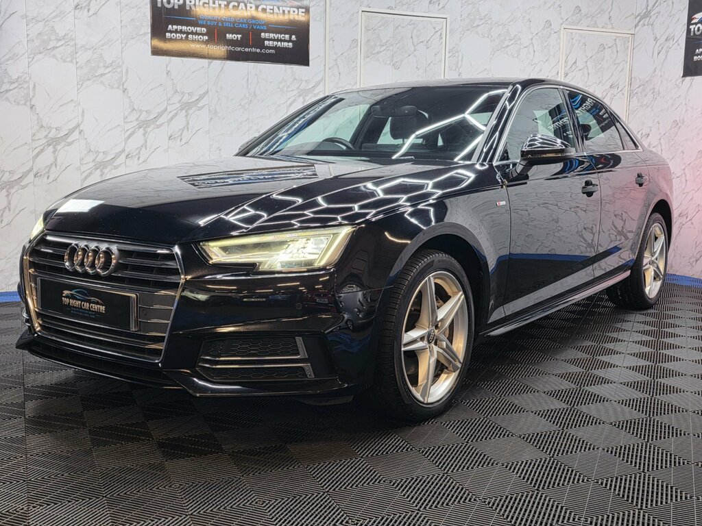 Audi A4 2.0 Tdi Ultra S Line Saloon Euro 6 Ulez Ss VX17JOJ Black #3