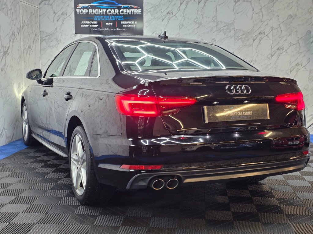 Audi A4 2.0 Tdi Ultra S Line Saloon Euro 6 Ulez Ss VX17JOJ Black #5